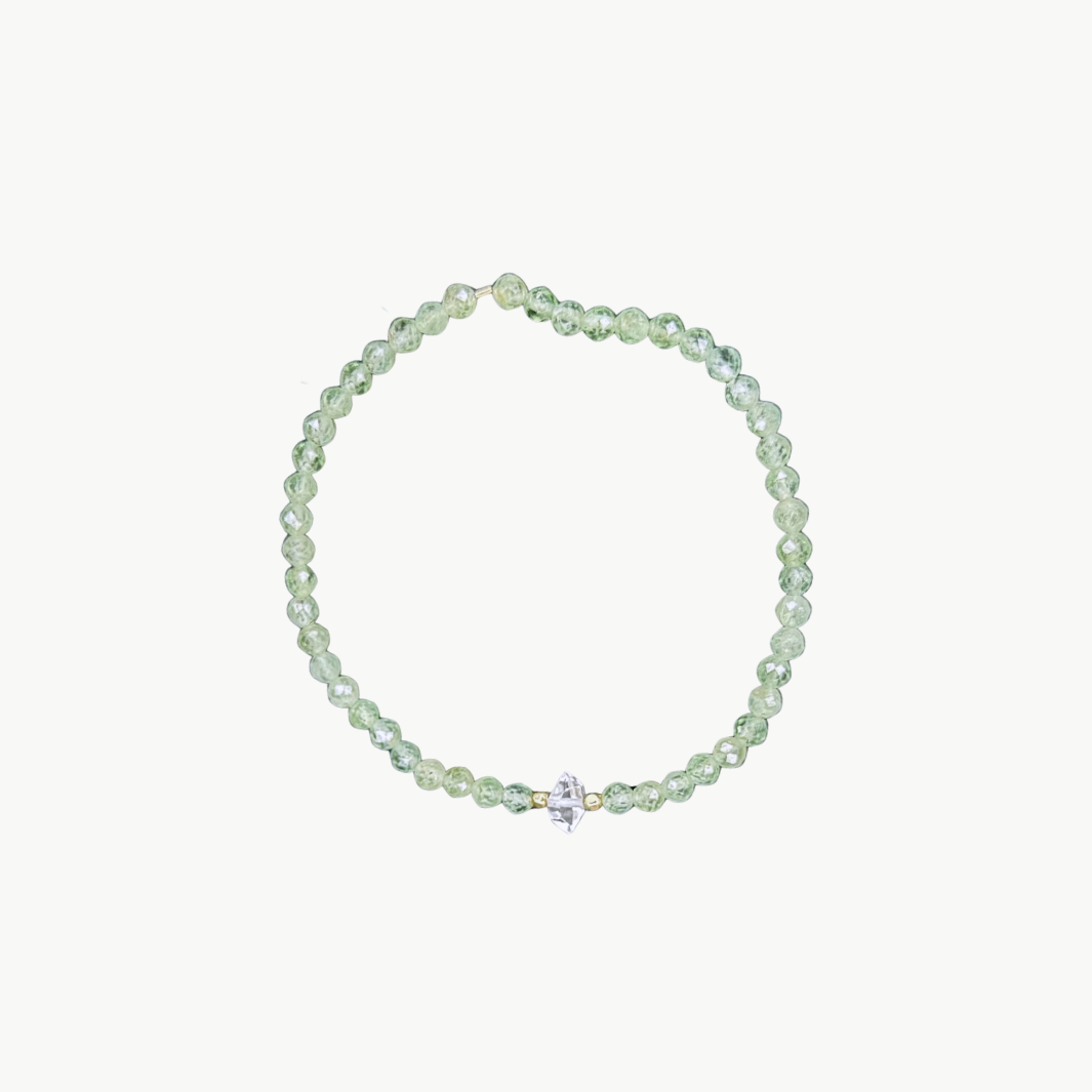 BEADED BRACELET IN PALE GREEN by Marit Rae - Romi Boutique