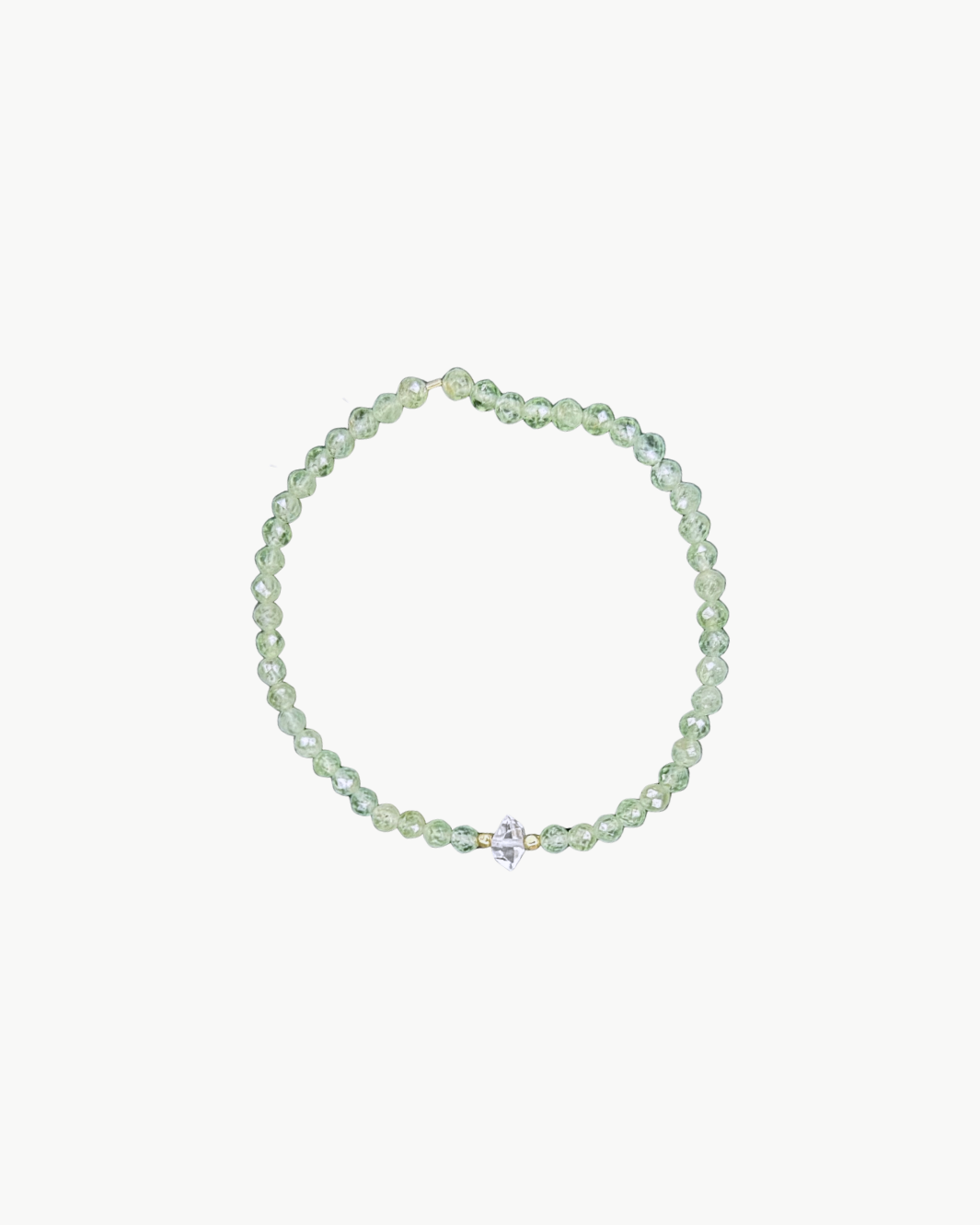 BEADED BRACELET IN PALE GREEN by Marit Rae - Romi Boutique
