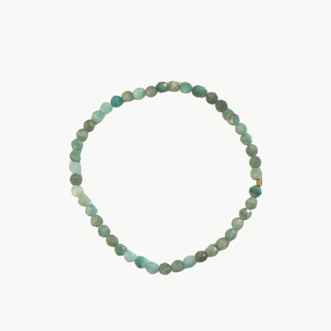 SEMIPRECIOUS BRACELET IN PALE JADE by MARIT RAE - Romi Boutique