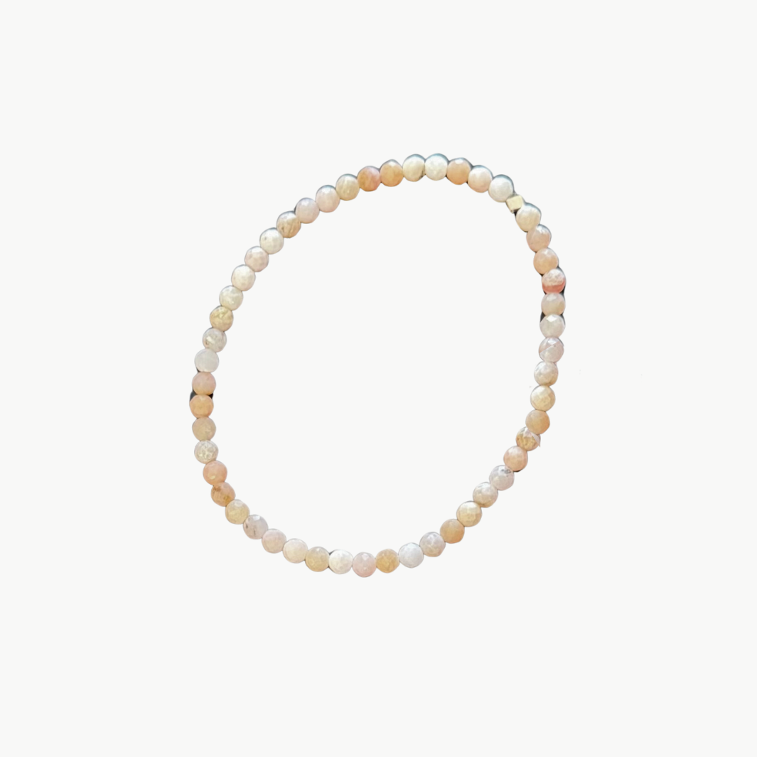 SEMIPRECIOUS BRACELET IN PEACH MARBLE by Marit Rae - Romi Boutique
