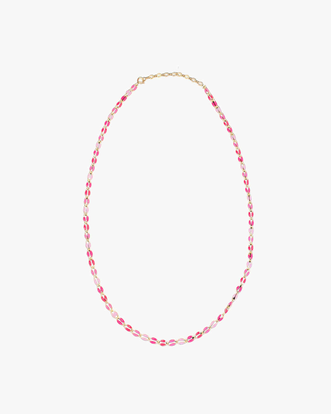 OVAL LINK NECKLACE IN PINK MULTI by Marit Rae - Romi Boutique