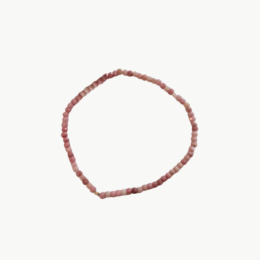 SKINNY SEMIPRECIOUS BRACELET IN ROSY PINK by MARIT RAE - Romi Boutique