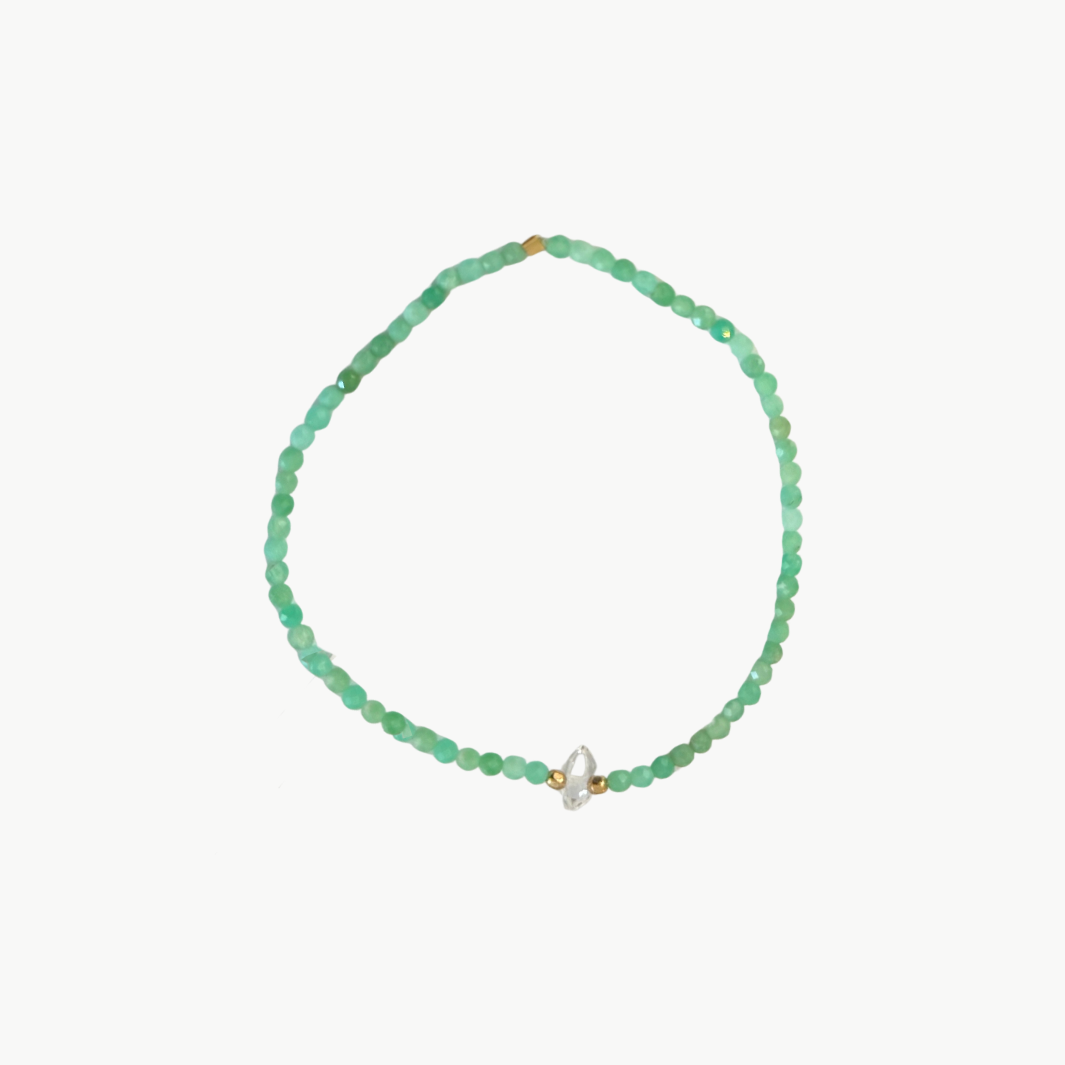 BEADED BRACELET IN SEAFOAM GREEN by MARIT RAE - Romi Boutique
