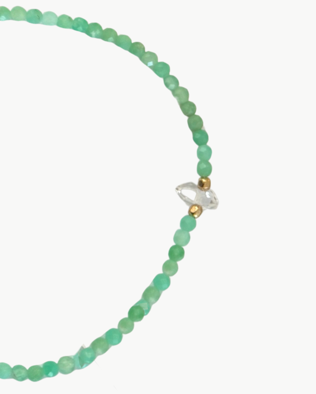 BEADED BRACELET IN SEAFOAM GREEN by MARIT RAE - Romi Boutique