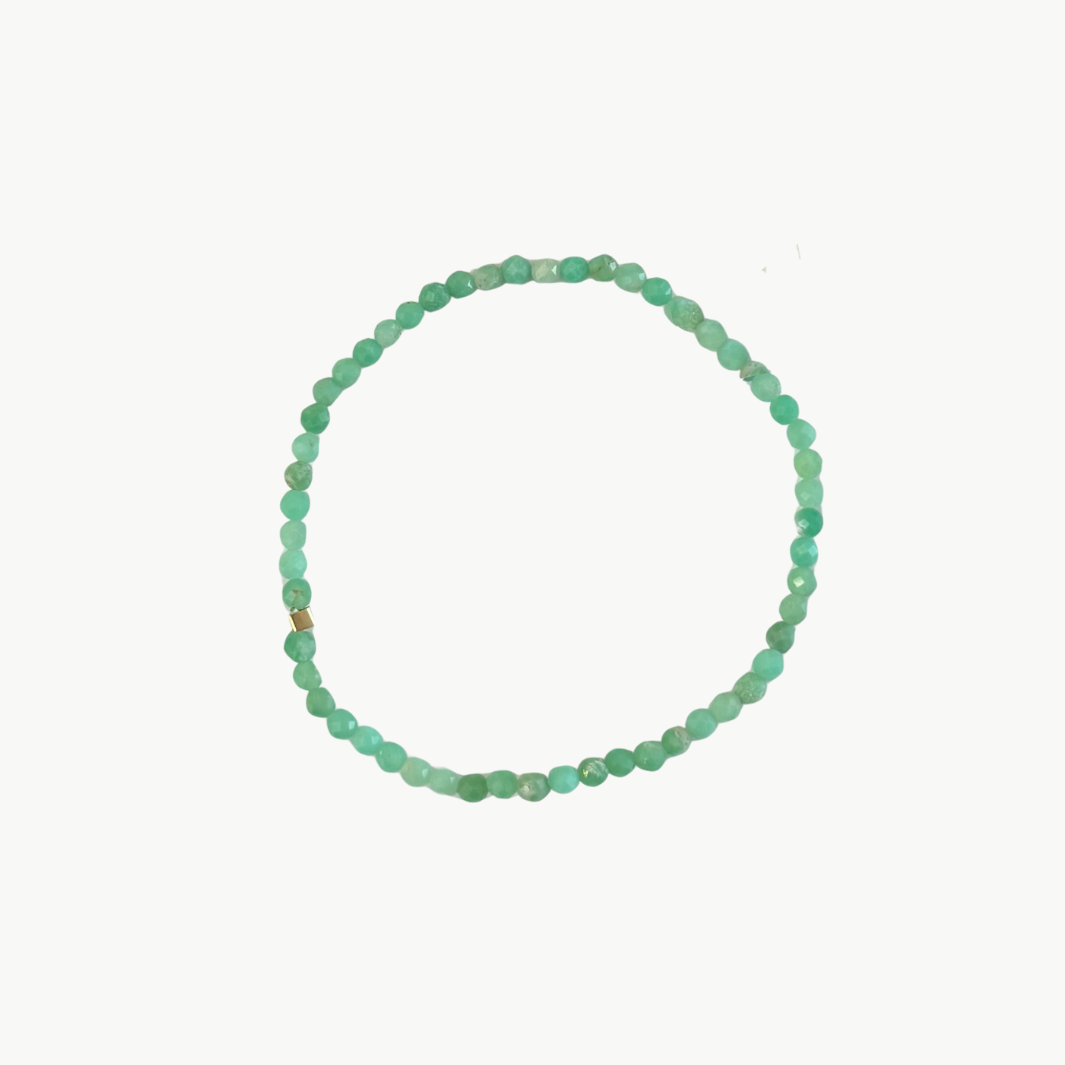 SKINNY SEMIPRECIOUS BRACELET IN SEAFOAM GREEN by MARIT RAE - Romi Boutique