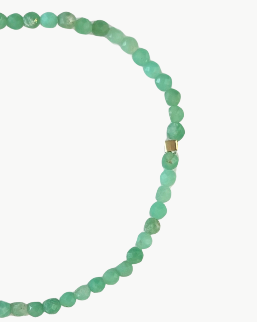 SKINNY SEMIPRECIOUS BRACELET IN SEAFOAM GREEN by MARIT RAE - Romi Boutique