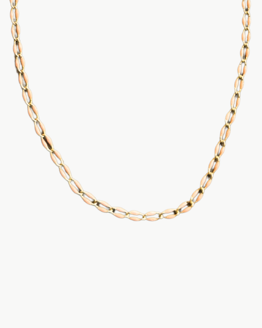 OVAL LINK NECKLACE IN SHRIMP by Marit Rae - Romi Boutique