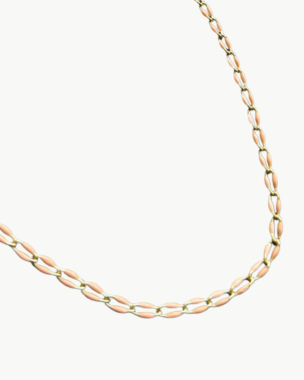OVAL LINK NECKLACE IN SHRIMP by Marit Rae - Romi Boutique