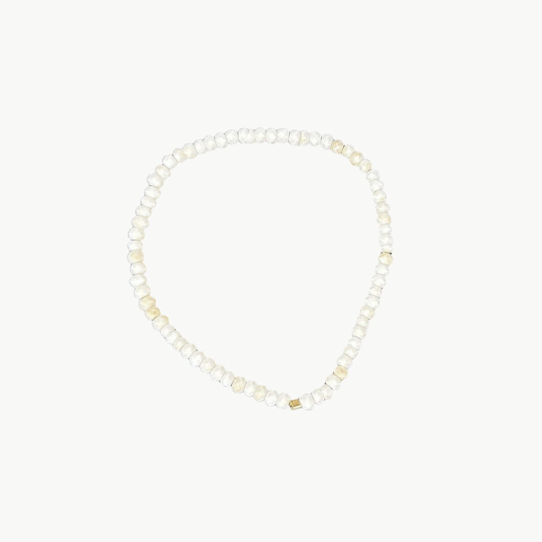 SKINNY SEMIPRECIOUS BRACELET IN WHITE by Marit Rae - Romi Boutique