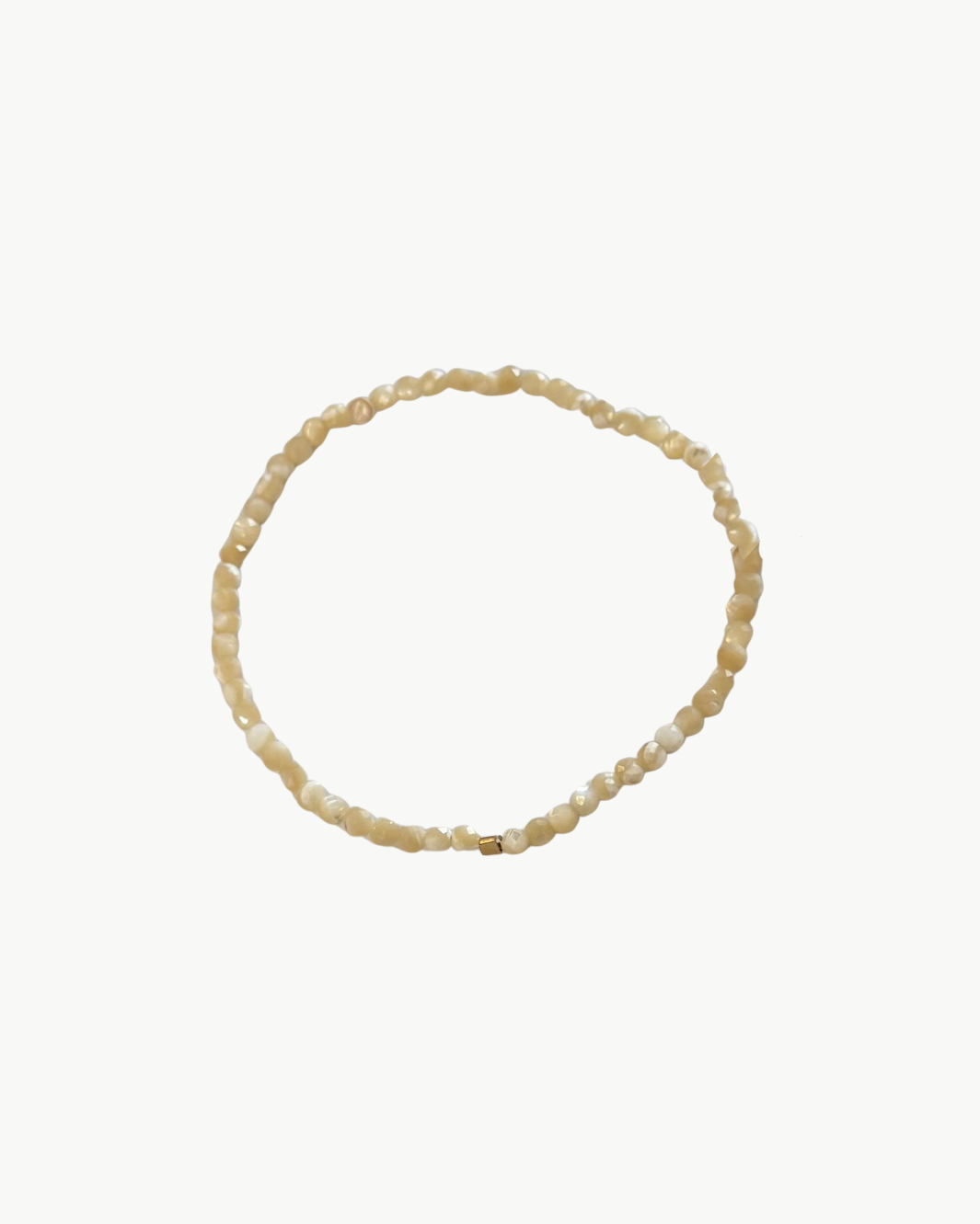SKINNY SEMIPRECIOUS BRACELET IN WHITE/TAN MARBLE by MARIT RAE - Romi Boutique