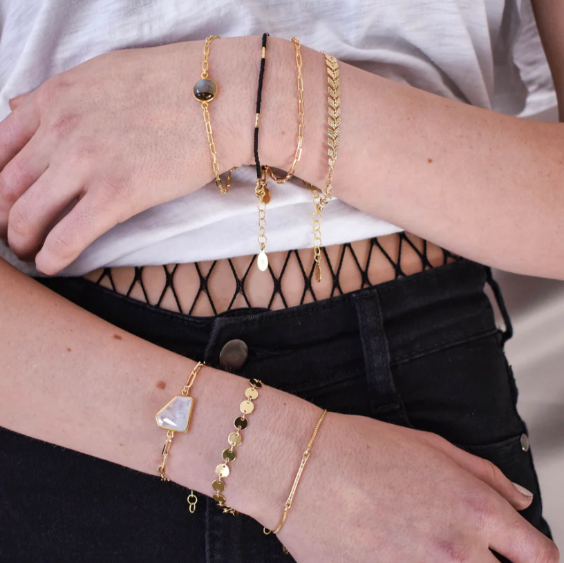 FLOW BRACELET IN BLACK by Maya Bauman - Romi Boutique