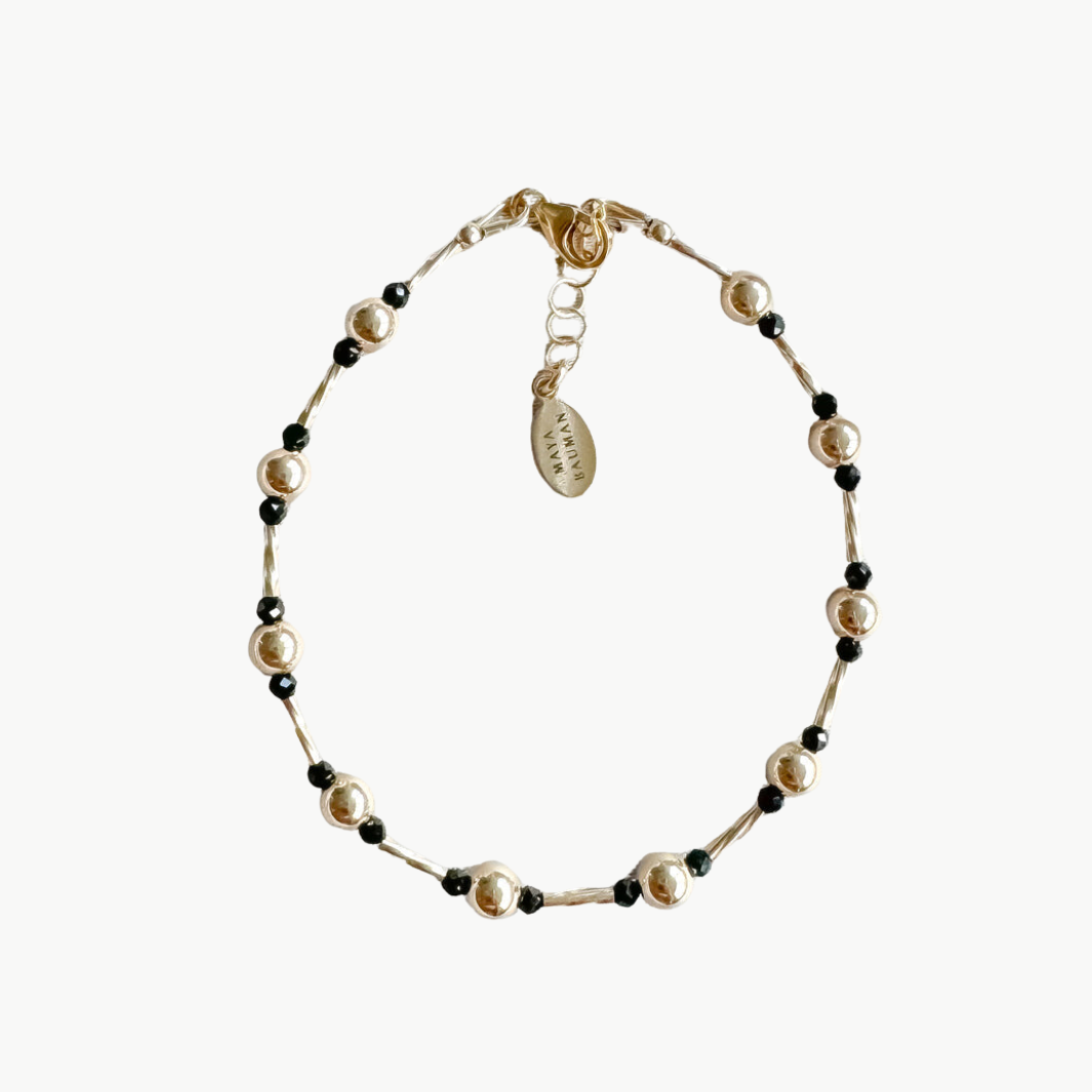 ALEXA BRACELET IN BLACK SPINEL by Maya Bauman - Romi Boutique