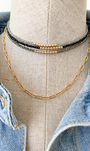 MEG CHOKER IN BLACK SPINEL by Maya Bauman - Romi Boutique