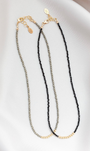 MEG CHOKER IN BLACK SPINEL by Maya Bauman - Romi Boutique