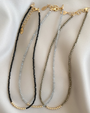 MEG CHOKER IN BLACK SPINEL by Maya Bauman - Romi Boutique