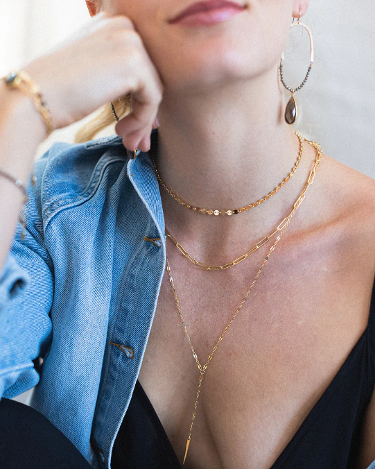 LINK NECKLACE IN GOLD by Maya Bauman - Romi Boutique