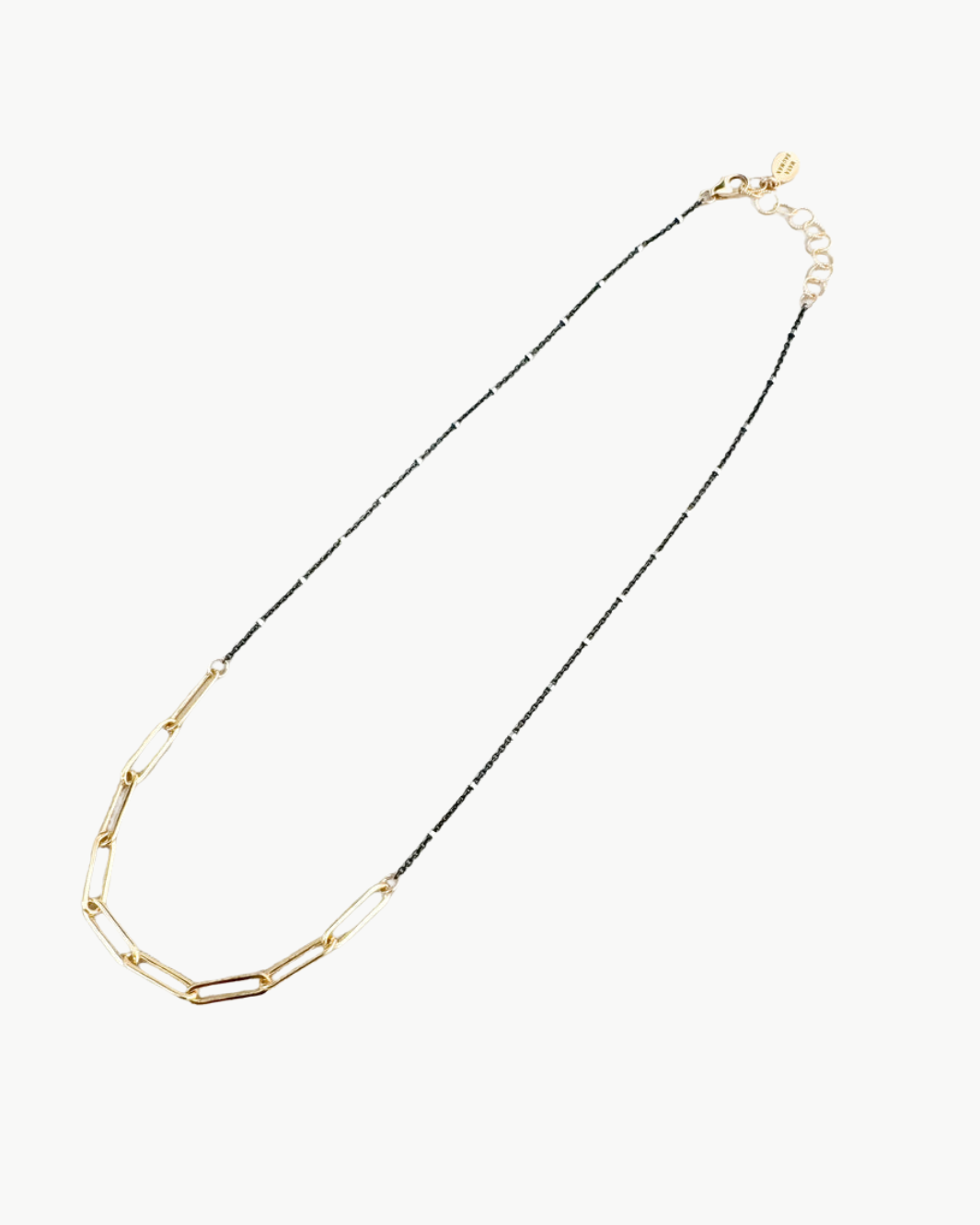 LINK MIX NECKLACE IN MIX METAL by Maya Bauman - Romi Boutique