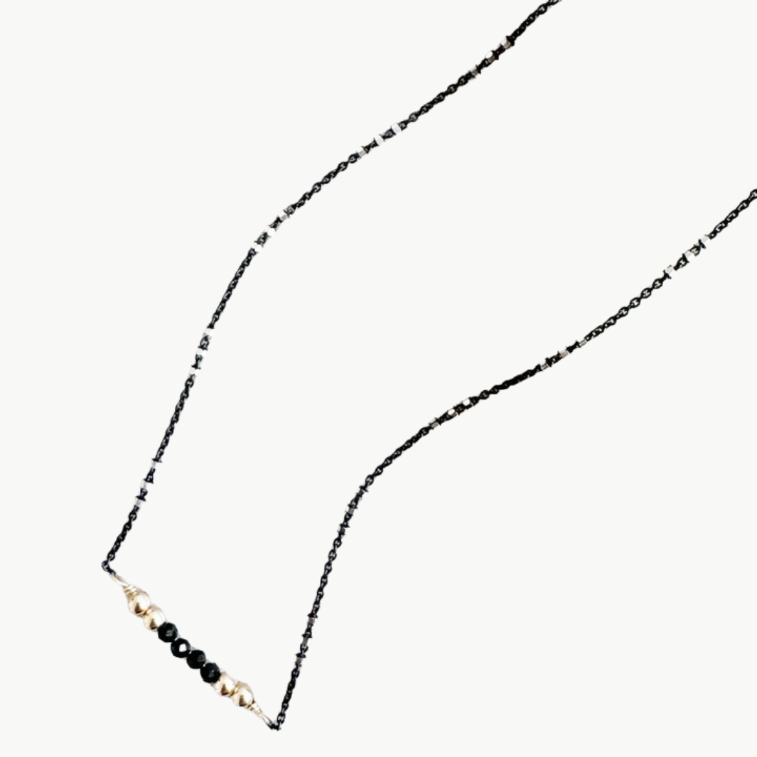 OMBRE NECKLACE IN MIX METAL by Maya Bauman - Romi Boutique