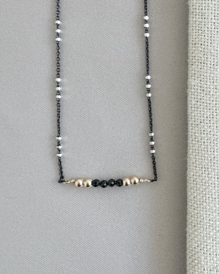 OMBRE NECKLACE IN MIX METAL by Maya Bauman - Romi Boutique