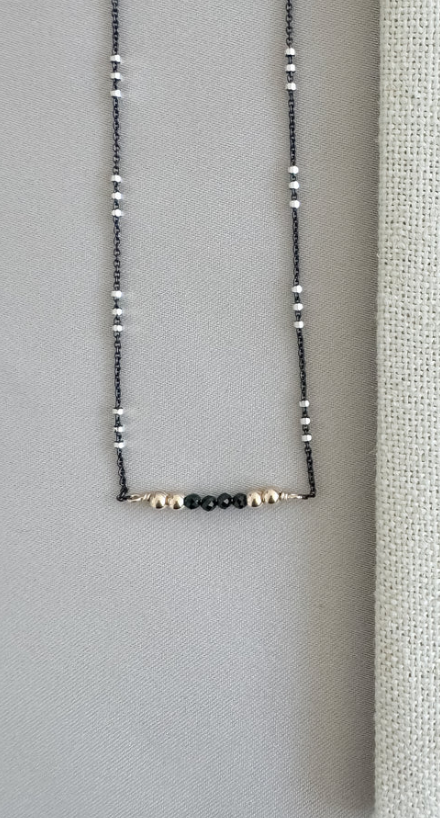 OMBRE NECKLACE IN MIX METAL by Maya Bauman - Romi Boutique