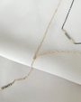 DOUBLE OMBRE NECKLACE IN MIX METAL/PYRITE by Maya Bauman - Romi Boutique