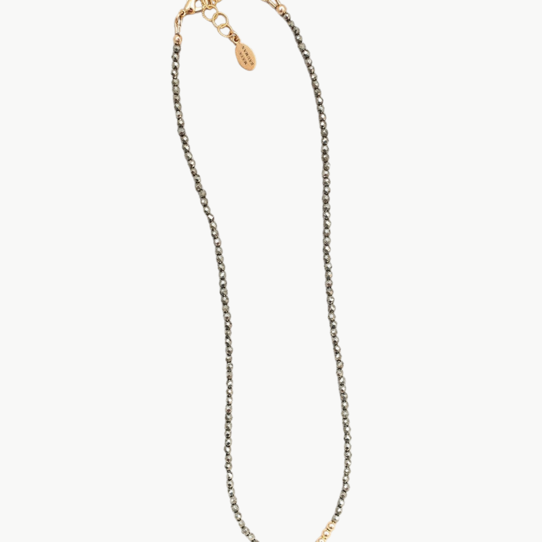 MEG CHOKER IN PYRITE by Maya Bauman - Romi Boutique