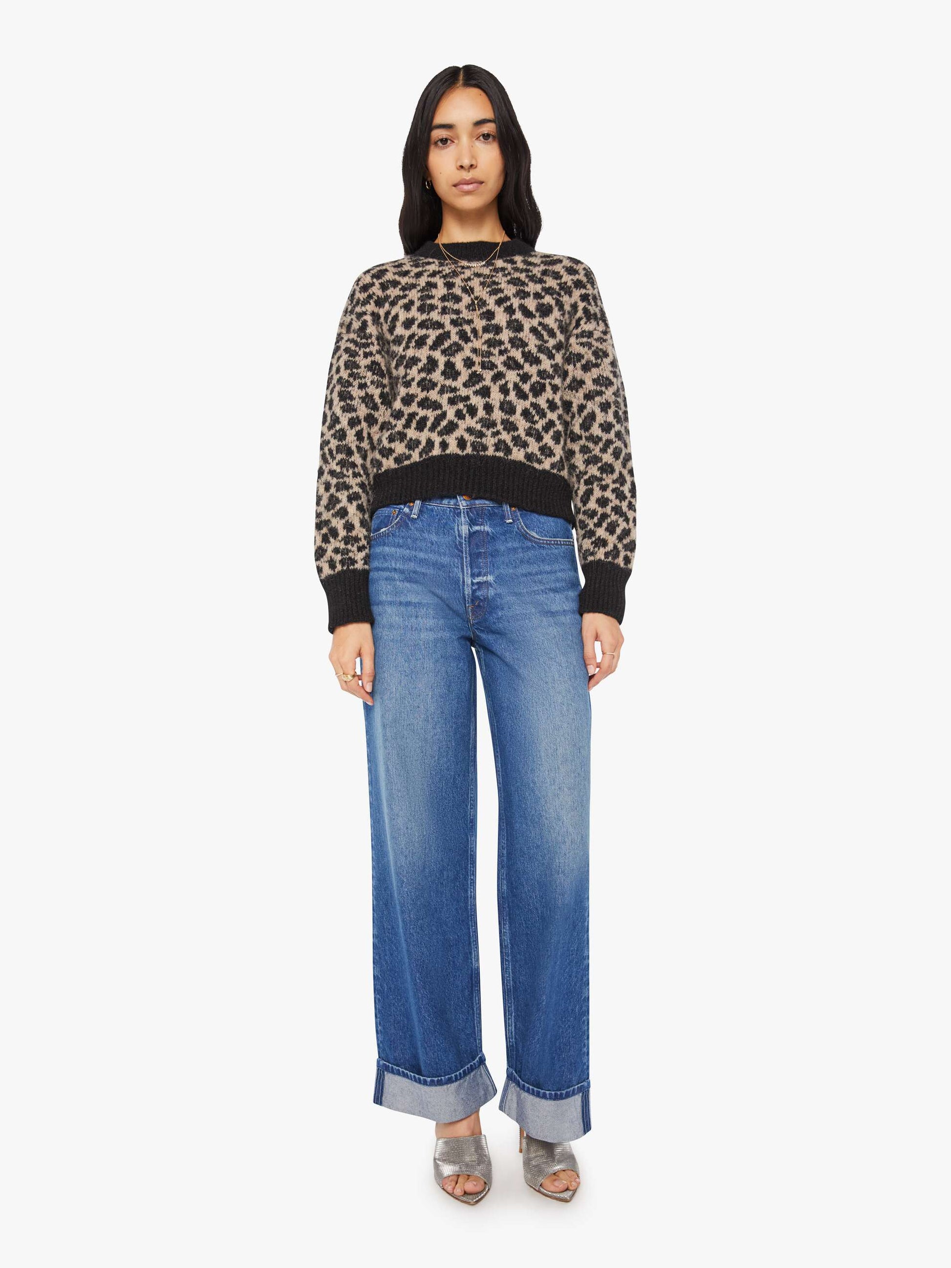 THE ITSY CROP JUMPER IN SPOTTED AT THE FRONT ROW - Romi Boutique