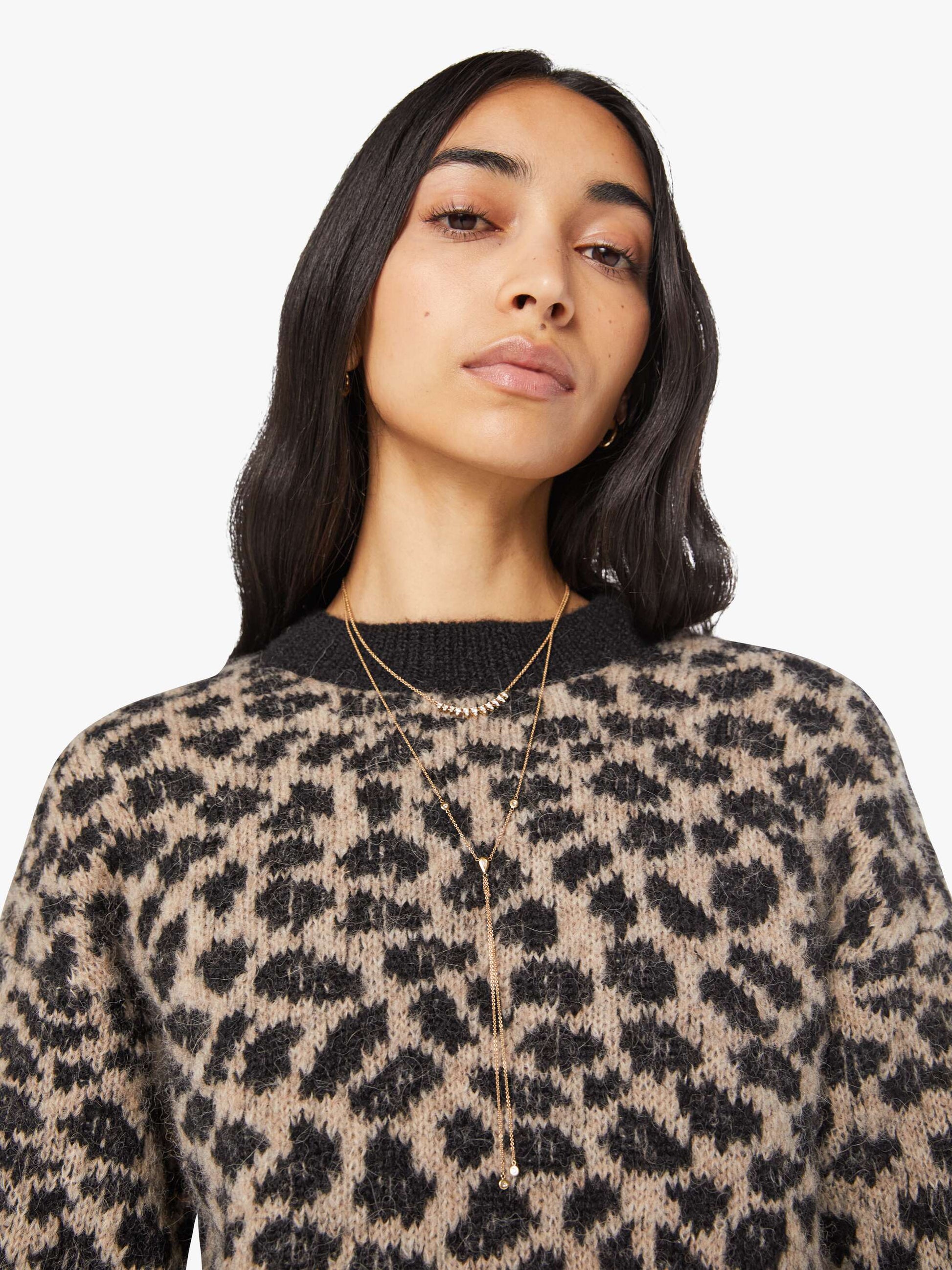 THE ITSY CROP JUMPER IN SPOTTED AT THE FRONT ROW - Romi Boutique