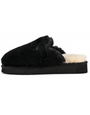 CURLY SHEEPSKIN ESKIMO SLIPPER IN BLACK - Romi Boutique