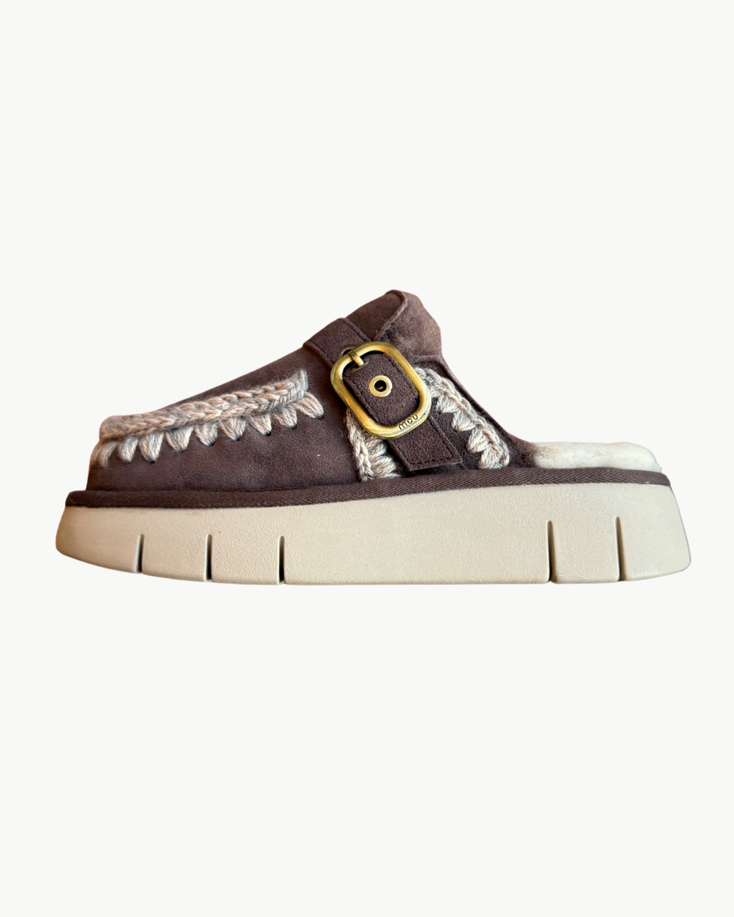BOUNCE CLOG BUCKLE STRAP IN BROWN PEPPER - Romi Boutique