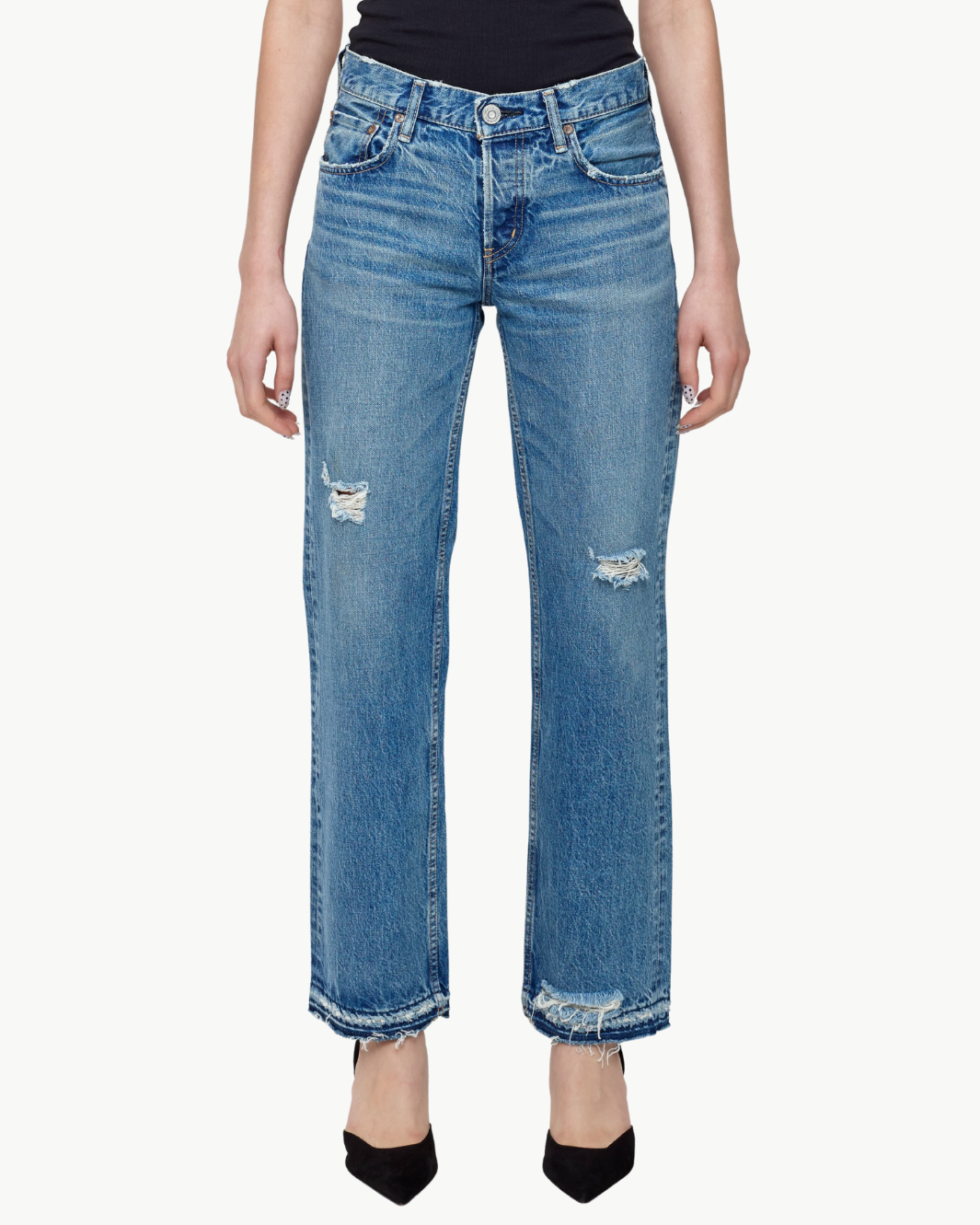 MV LOCHWOOD STRAIGHT-LOW IN BLUE by Moussy - Romi Boutique