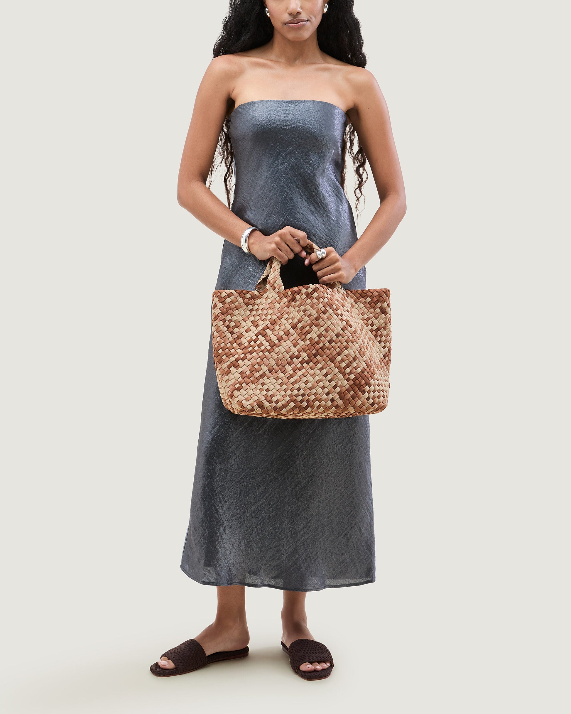 ST. BARTHS MEDIUM TOTE WATERCOLOR IN FEZ by Naghedi - Romi Boutique