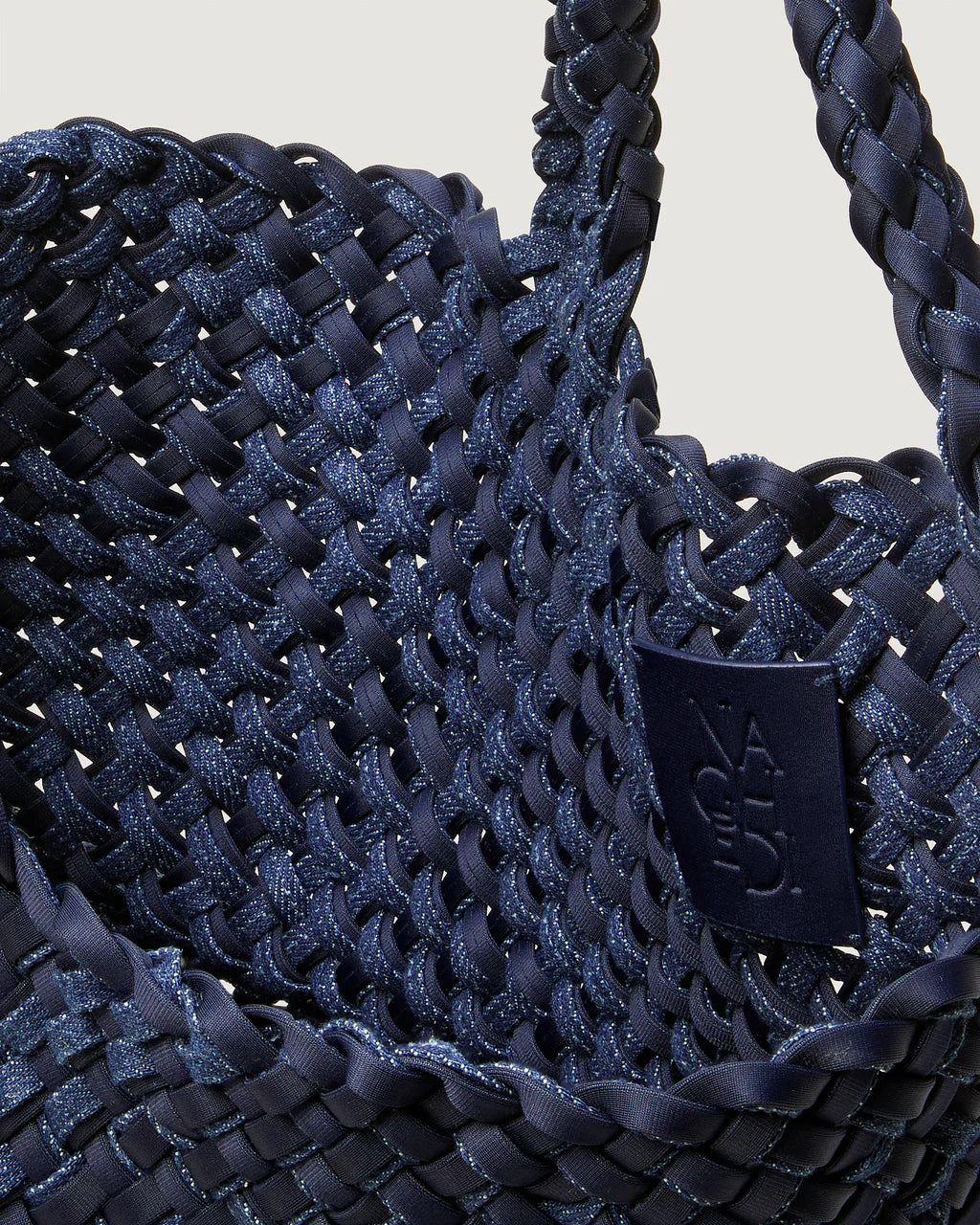 ST. BARTHS MEDIUM TOTE DOUBLE WEAVE DENIM - Romi Boutique