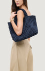 ST. BARTHS MEDIUM TOTE DOUBLE WEAVE DENIM - Romi Boutique