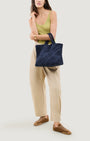 ST. BARTHS MEDIUM TOTE DOUBLE WEAVE DENIM - Romi Boutique
