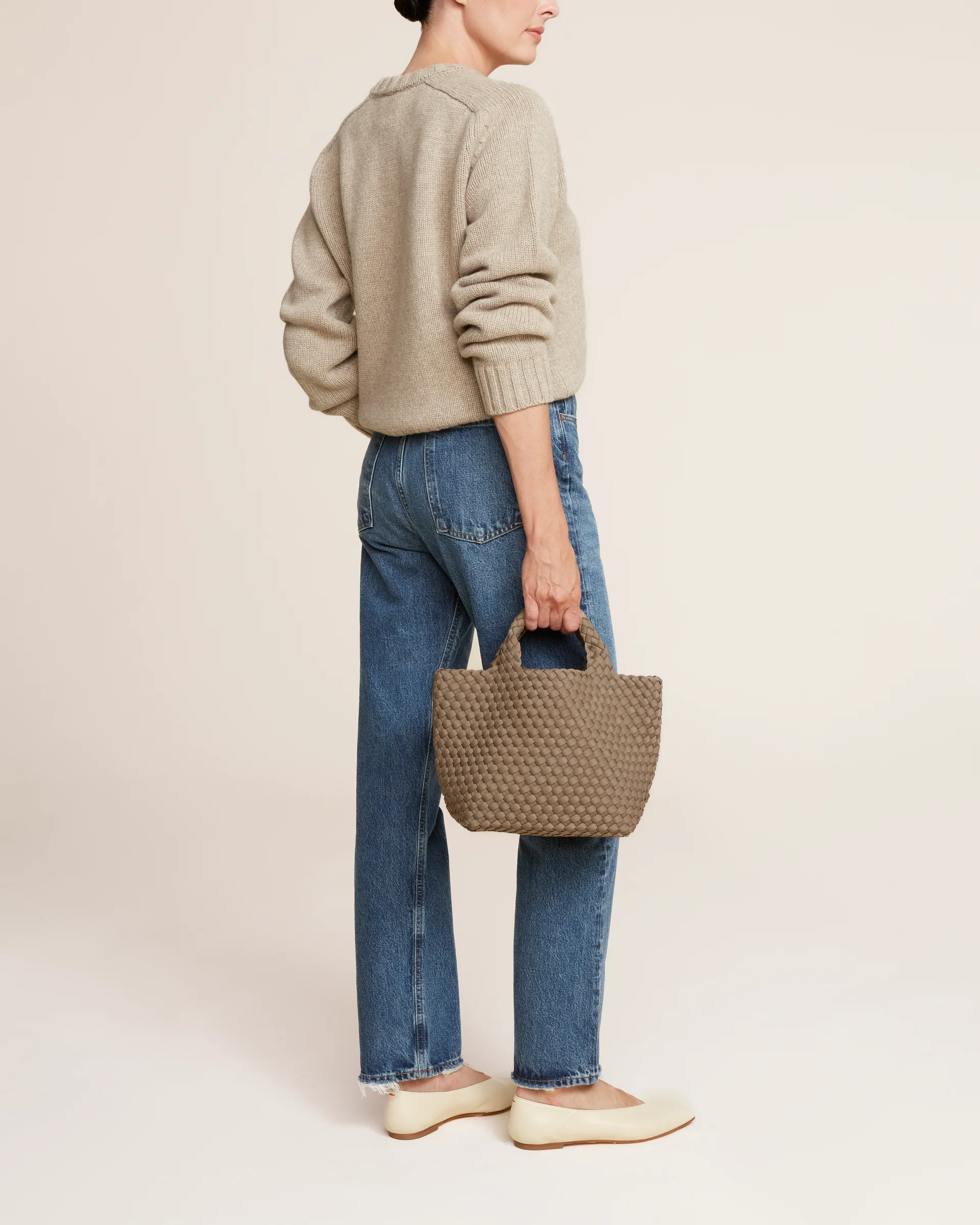 ST. BARTHS SMALL TOTE IN CASHMERE by Naghedi - Romi Boutique
