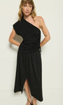 VIDA MIDI SKIRT IN JET BLACK by Nation - Romi Boutique