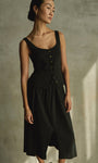 VIDA MIDI SKIRT IN JET BLACK by Nation - Romi Boutique