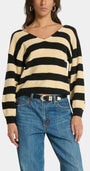 CARMINE PULLOVER IN BUTTERSCOTCH STRIPE - Romi Boutique
