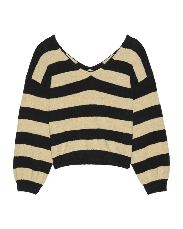 CARMINE PULLOVER IN BUTTERSCOTCH STRIPE by Nation - Romi Boutique