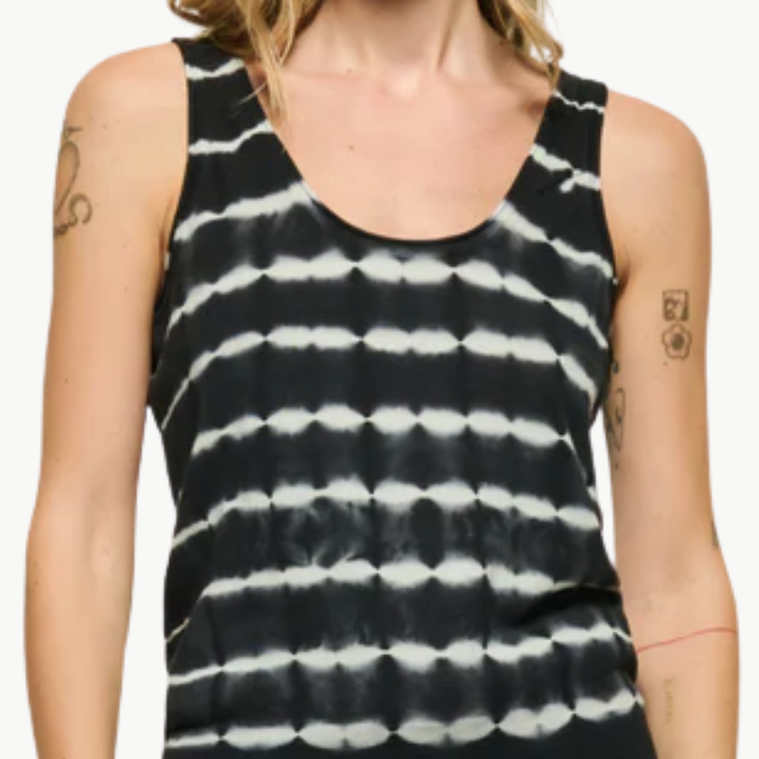 SIENNA SWEATER TANK IN TIE DYE STRIPE by Nation - Romi Boutique