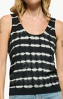 SIENNA SWEATER TANK IN TIE DYE STRIPE by Nation - Romi Boutique