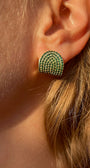ARC STUDS IN EMERALD - Romi Boutique