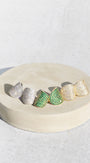 ARC STUDS IN EMERALD - Romi Boutique