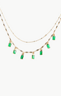 EDEN LAYERED NECKLACE IN EMERALD by Native Gem - Romi Boutique