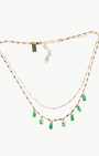 EDEN LAYERED NECKLACE IN EMERALD by Native Gem - Romi Boutique