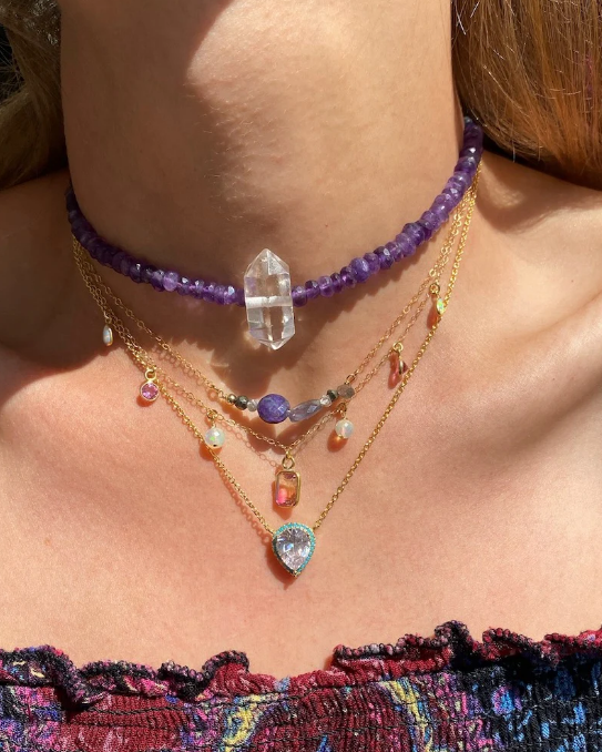 AURORA NECKLACE IN GOLD by Native Gem - Romi Boutique