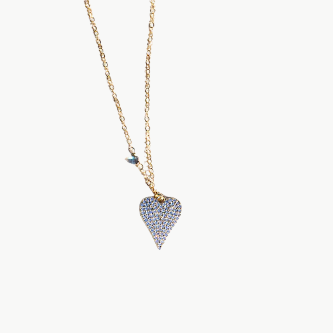 GLIMMER HEART NECKLACE IN GOLD - Romi Boutique