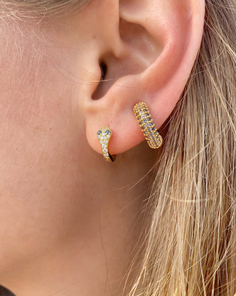 SNAKE CHARMER HUGGIE EARRING IN GOLD by Native Gem - Romi Boutique