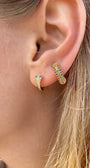 SNAKE CHARMER HUGGIE EARRING IN GOLD by Native Gem - Romi Boutique